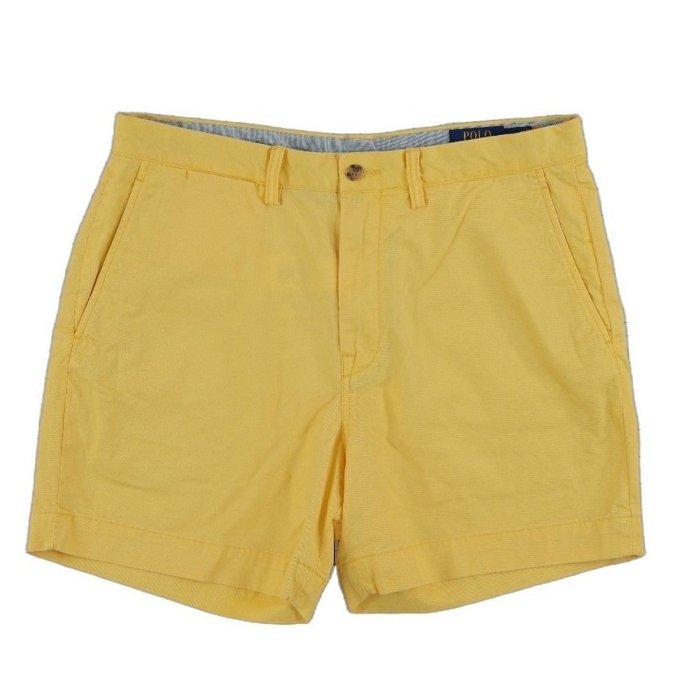 Polo Ralph Lauren Shorts Men's Size 34 Yellow Stretch Classic Fit Chino Pony